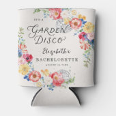 Garden Disco Bachelorette Monogram 缶クーラー (正面)