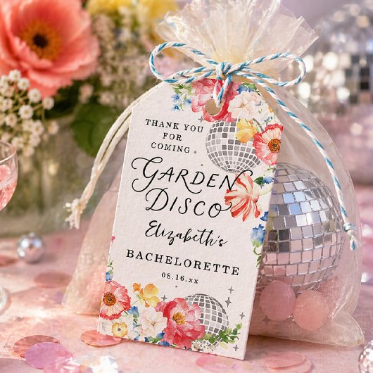 Garden Disco Bachelorette Thank You ギフトタグ