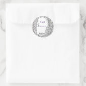 Garden Door Floral Wedding Thank You Classic ラウンドシール (バッグ)