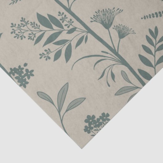 Garden Dream Elegant Botanical Silhouette - beige 薄葉紙 (詳細)