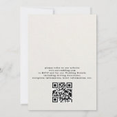 Garden Embossed Floral Elegant QR Code Wedding 招待状 (裏面)
