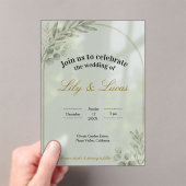 Garden Estate Wedding Invitation – Acrylic Minimal アクリル招待状 (インサイチュ (ポータブル))