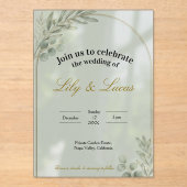 Garden Estate Wedding Invitation – Acrylic Minimal アクリル招待状 (正面)