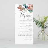Garden Fall Wedding | Watercolor Berry Leaves メニュー (スタンド正面)