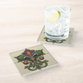 Garden Fleur-de-Lis Coaster ガラスコースター (アングル)