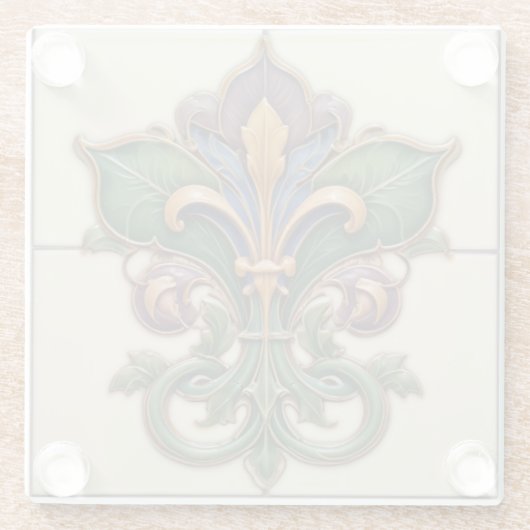 Garden Fleur-de-Lis Coaster ガラスコースター (裏面)