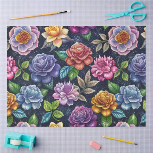 Garden Floral  薄葉紙 (クラフト)