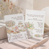 Garden Floral Baby Brunch Baby Shower 招待状