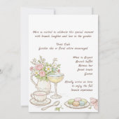 Garden Floral Baby Brunch Baby Shower 招待状 (裏面)