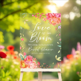 Garden Floral Bridal Shower Welcome Acrylic Sign アクリルサイン