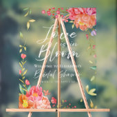 Garden Floral Bridal Shower Welcome Acrylic Sign アクリルサイン (ニュートラル)