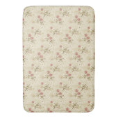 Garden Floral Delight in soft magenta and white バスマット (正面縦)