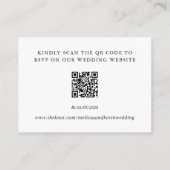Garden Floral QR Code Wedding RSVP Card エンクロージャーカード (裏面)
