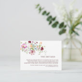 Garden Floral Wedding QR Code Details  エンクロージャーカード (スタンド正面)