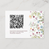 Garden Floral Wedding QR Code Details  エンクロージャーカード (裏面)