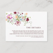 Garden Floral Wedding QR Code Details  エンクロージャーカード (正面)