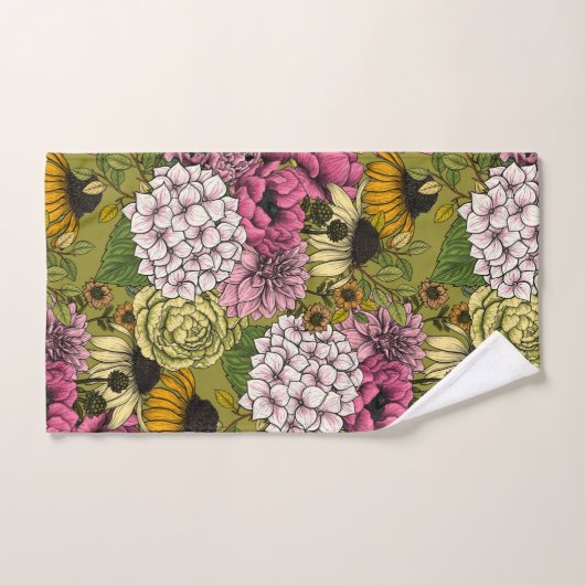 Garden florals 2 バスタオルセット (ハンドタオル)