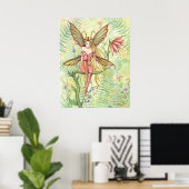 Garden Flower Fairy Poster Print ポスター (ホームオフィス)