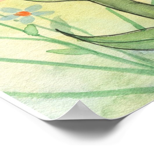 Garden Flower Fairy Poster Print ポスター (角)