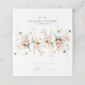 Garden Flowers Botanical Bridal Shower Place Card プレイスカード (外部開封)