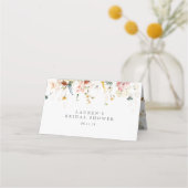 Garden Flowers Botanical Bridal Shower Place Card プレイスカード (裏面)