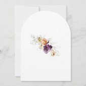 Garden Flowers Botanical Script 90th Birthday 招待状 (裏面)