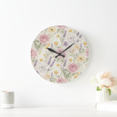 Garden Flowers by Natasha Us ラージ壁時計 (ホーム)