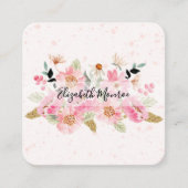 Garden Flowers Hair Stylist Salon Makeup 予約カード (正面)