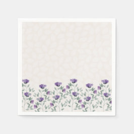 Garden Flowers on Napkins スタンダードカクテルナプキン