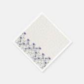 Garden Flowers on Napkins スタンダードカクテルナプキン (角)