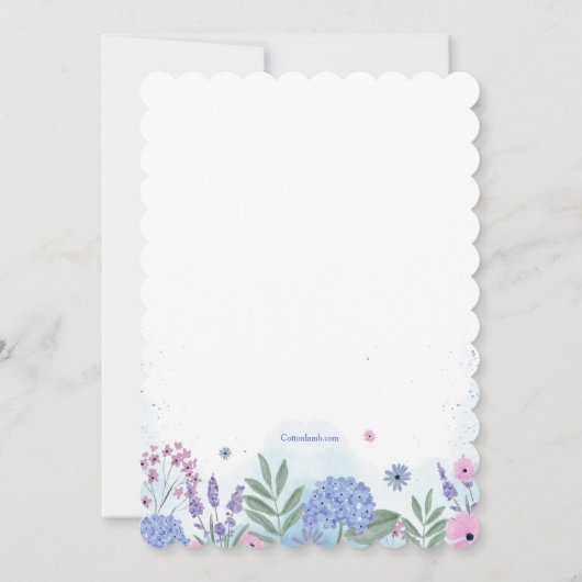 Garden Flowers Photo Invitation 招待状 (裏面)