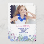 Garden Flowers Photo Invitation 招待状 (正面/裏面)