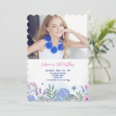 Garden Flowers Photo Invitation 招待状 (スタンド正面)