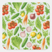 Garden-Fresh Veggie Salad— Friend Sticker スクエアシール (正面)
