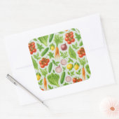 Garden-Fresh Veggie Salad— Friend Sticker スクエアシール (封筒)