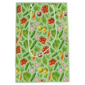 Garden-Fresh Veggies Gift Bag — Medium | Green ミディアムペーパーバッグ (正面)