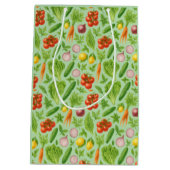 Garden-Fresh Veggies Gift Bag — Medium | Green ミディアムペーパーバッグ (裏面)