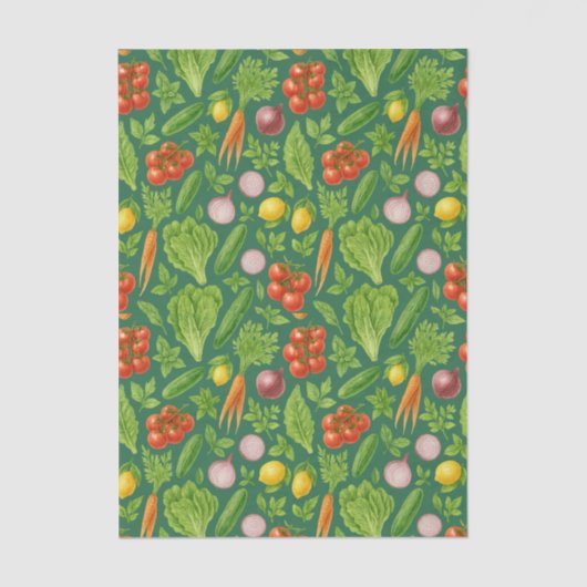 Garden-Fresh Veggies Tissue — Green Goodness 薄葉紙 (正面)