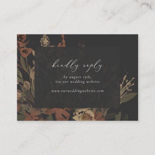 Garden Frorsh RSVP (Webサイトの挿入による) エンクロージャーカード (正面)