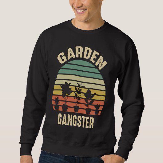 Garden Gangster Retro Vintage Gardening スウェットシャツ (正面)