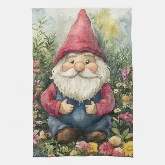 Garden Gnome キッチンタオル (縦)