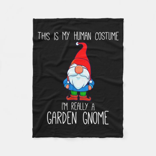 Garden Gnome Costume, Halloween, This Is My Human  フリースブランケット (正面)