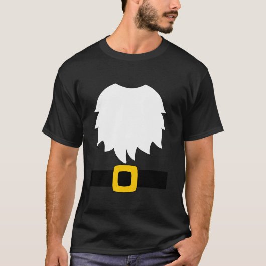 Garden Gnome Costume White Beard And Belt With Buc Tシャツ (正面)