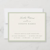 Garden Green Formal Wedding 出欠カード (正面)