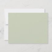 Garden Green Formal Wedding 出欠カード (裏面)