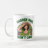 Garden Hair Don’t Care Funny Gardening Mug コーヒーマグカップ (左)