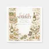 Garden Harvest Market Bridal Shower スタンダードカクテルナプキン (正面)