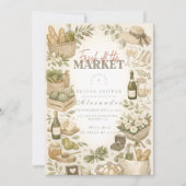 Garden Harvest Market Bridal Shower 招待状 (正面)