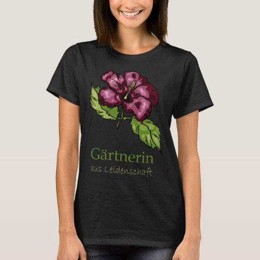 Garden Hibiscus Flowers Gardener Tシャツ (正面)