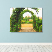 Garden in the Alhambra, Granada，スペイン – キャンバス (インサイチュ (ウッドフロア))